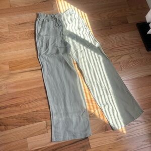 Wide leg linen blend pant NWT